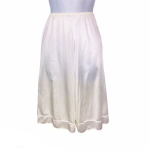 Vintage 70s Womens S White Pettipants Lace Trim Elastic Drawers